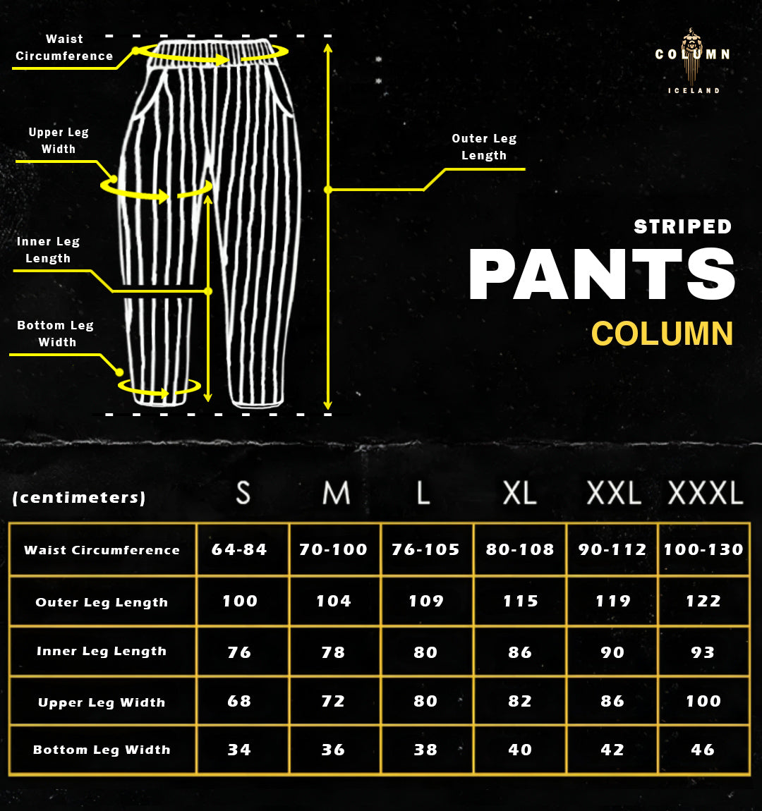 Column Steel Stripe Buxur