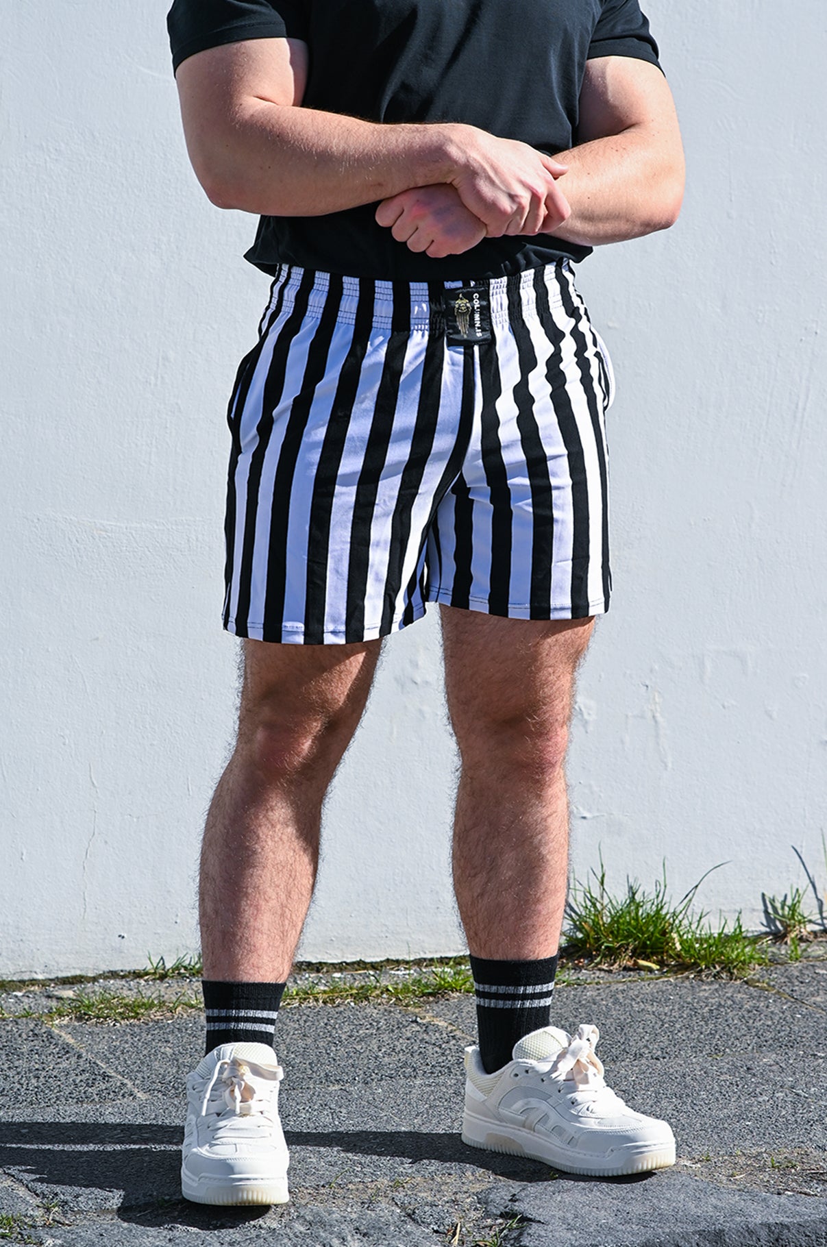 Column Duochrome Wide Stripe Shorts
