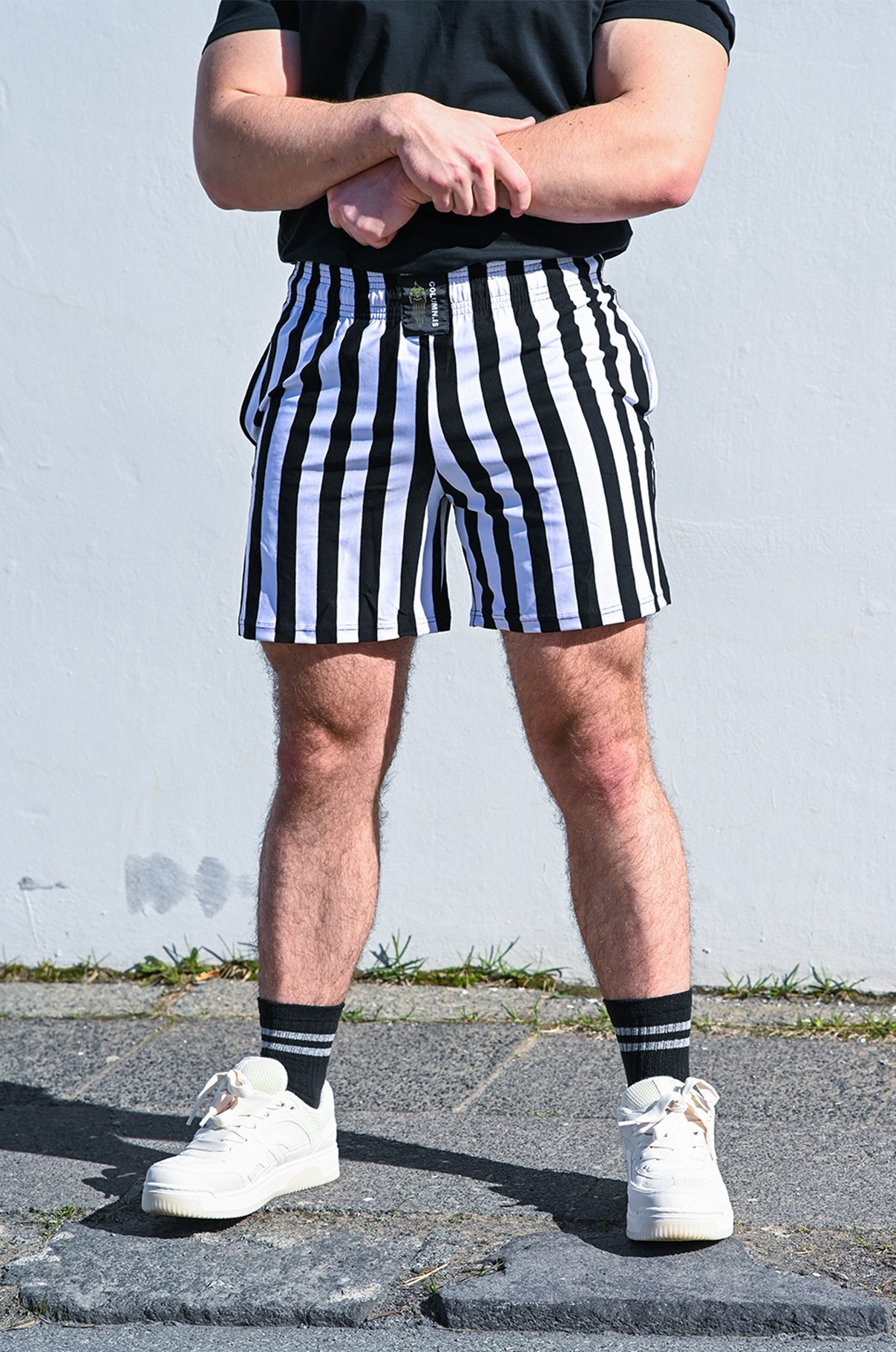 Column Duochrome Wide Stripe Shorts